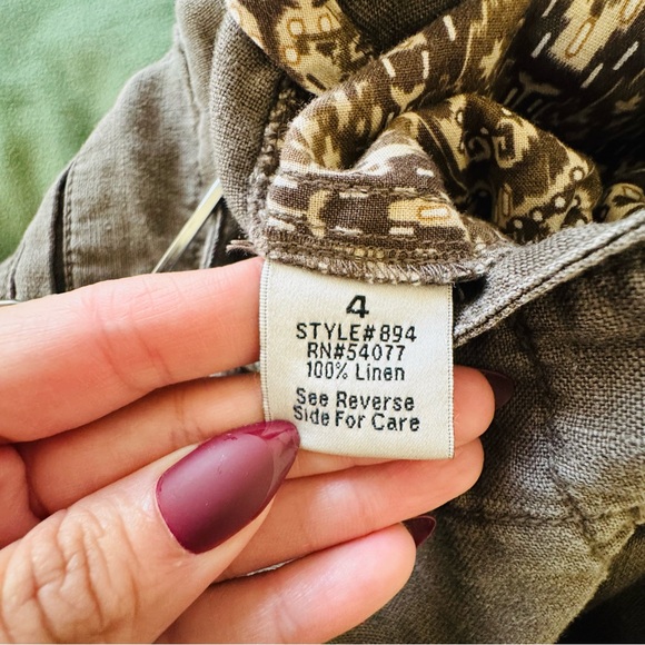 Cabi 100% Linen Pant Size 4 - Picture 11 of 11